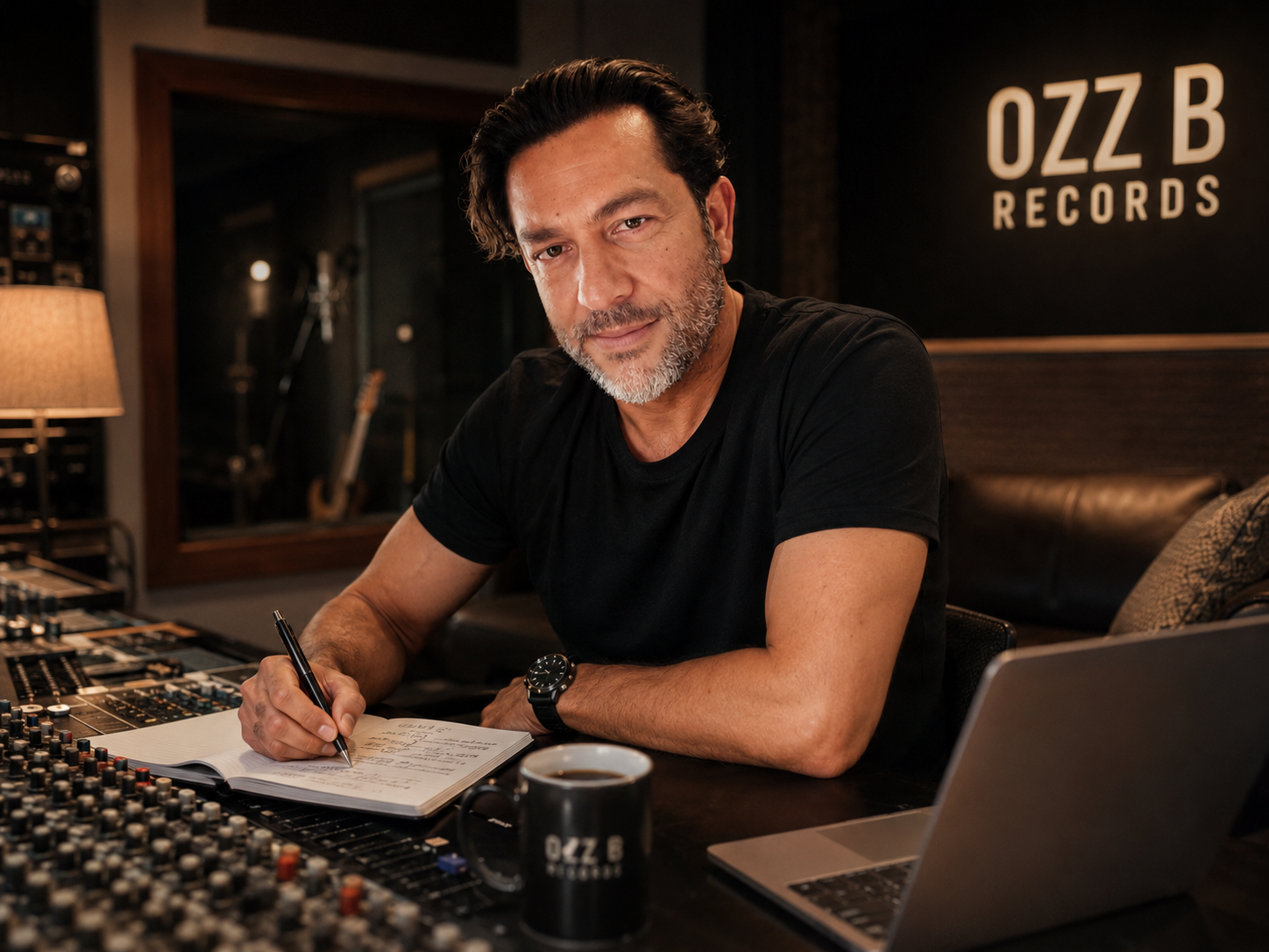 Ozz B in the studio